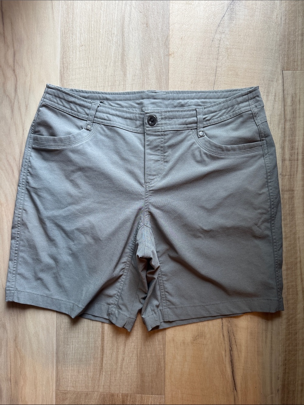 Women's Taupe Stretch Bermuda Shorts - Classic Everyday Style